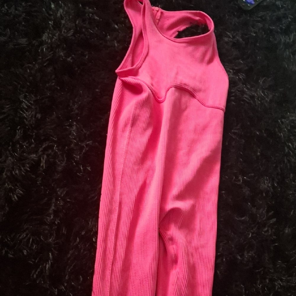 Pink Sleeveless Ribbed Jumper
